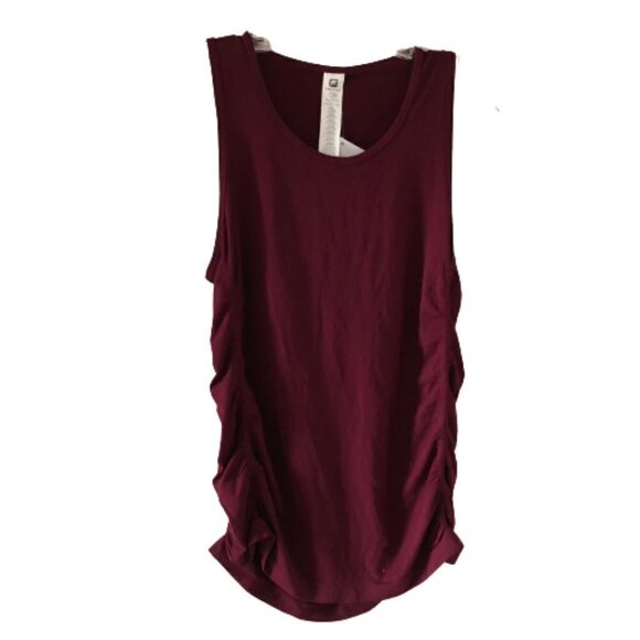 #3000-3 Fabletics Women's Knit Tank Top Kathie Burgundy Large NWT - Picture 1 of 4